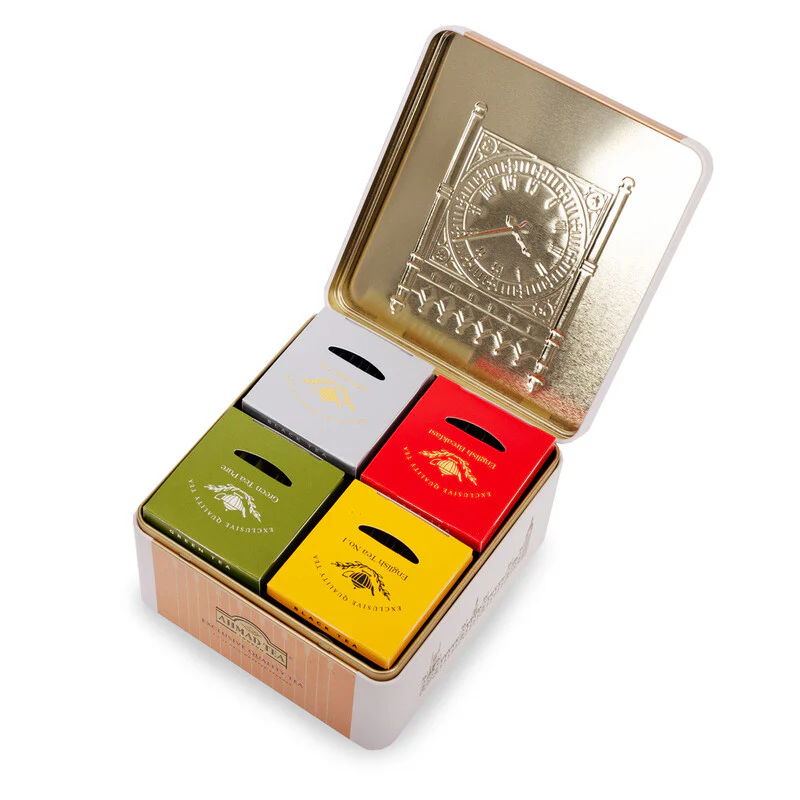 Big Ben Collection Caddy with 4 Black & Green Teas - 40 Teabags (Available in 2 Colours) - Image 3