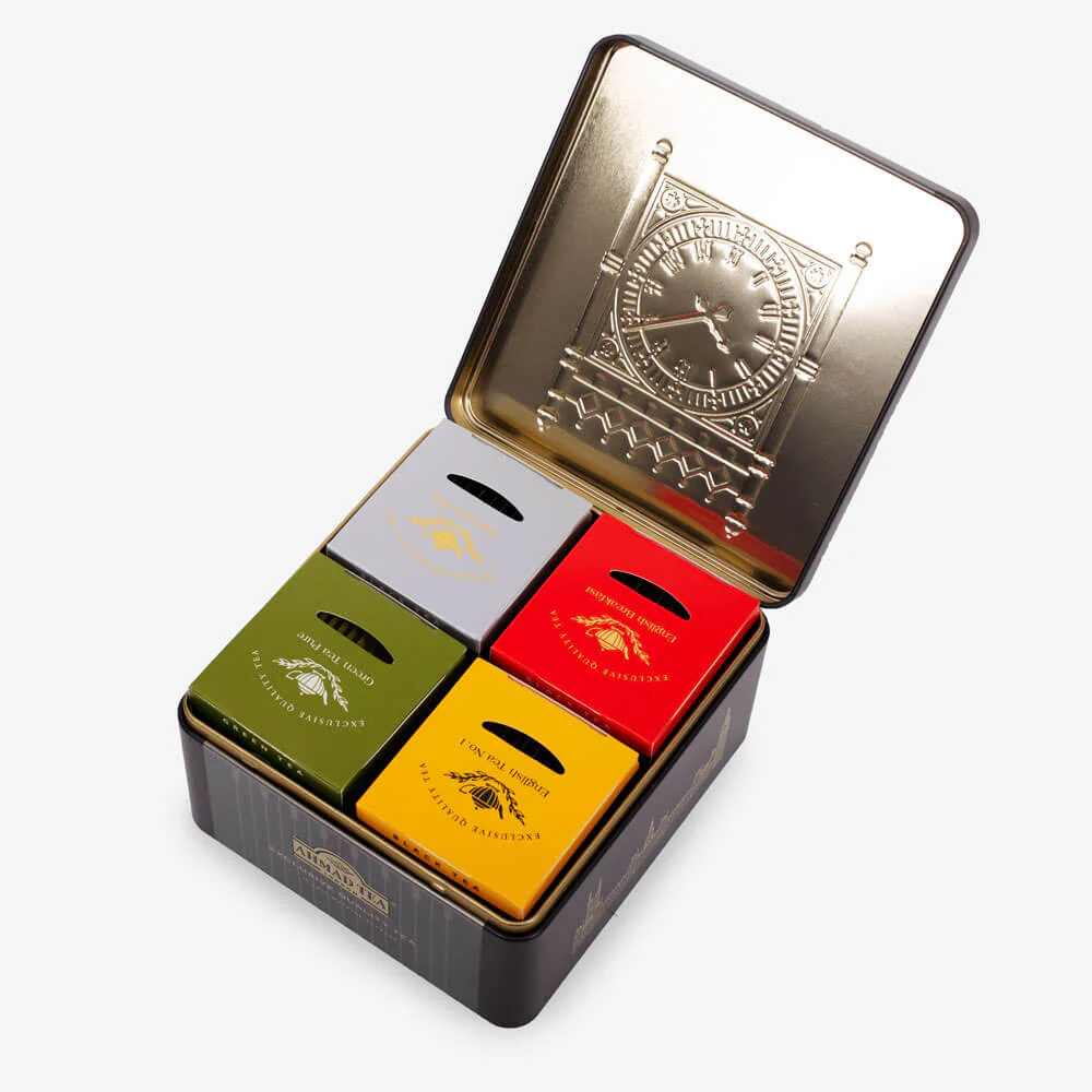 Big Ben Collection Caddy with 4 Black & Green Teas - 40 Teabags (Available in 2 Colours) - Image 4