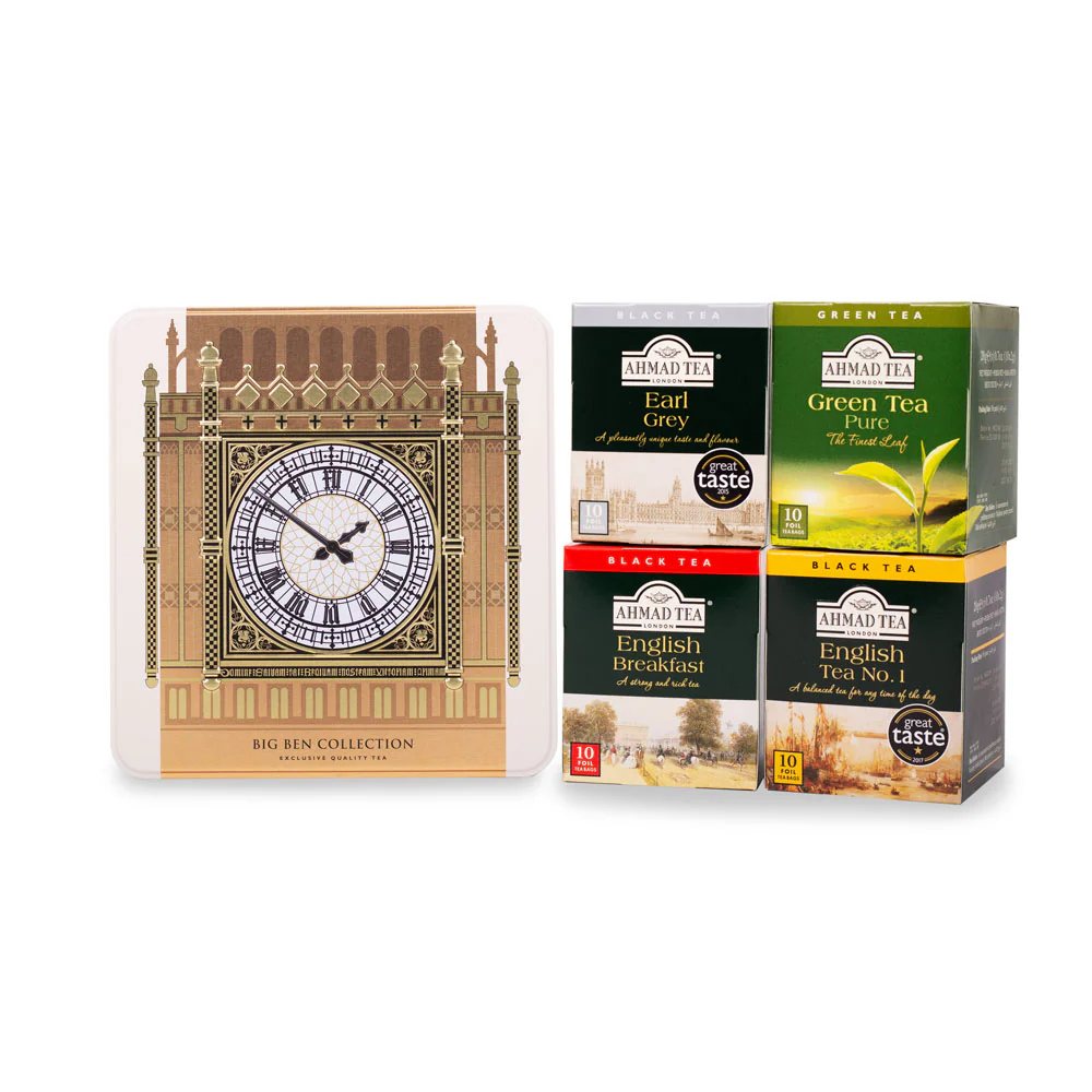 Big Ben Collection Caddy with 4 Black & Green Teas - 40 Teabags (Available in 2 Colours) - Image 5