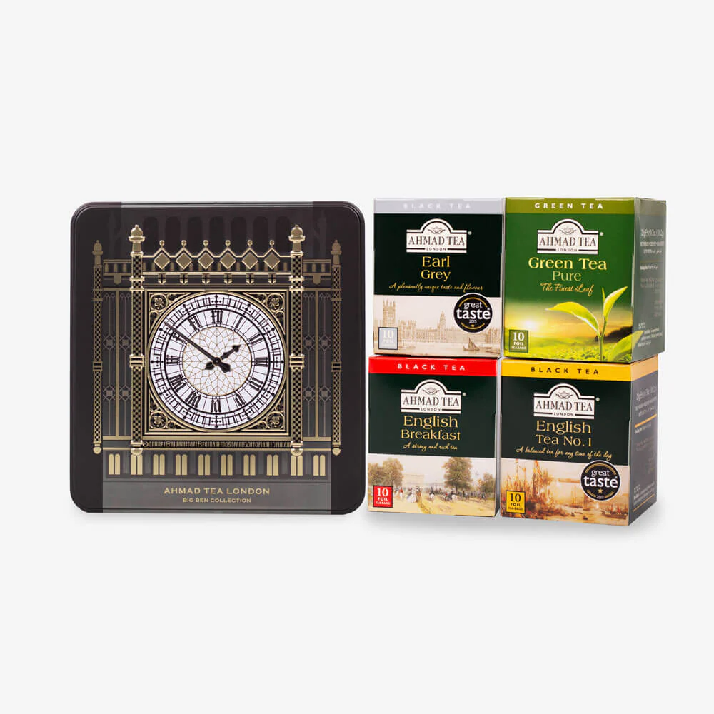 Big Ben Collection Caddy with 4 Black & Green Teas - 40 Teabags (Available in 2 Colours) - Image 6