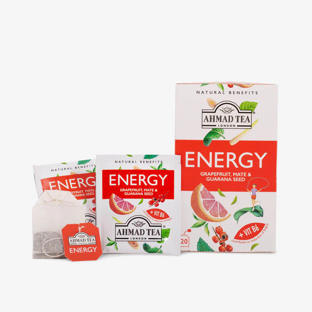 Grapefruit, Mate & Guarana Seed "Energy"  Infusion Tea - 6 x 20 Teabags Subscription - Image 3