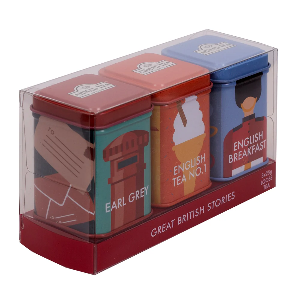 Great British Stories Caddies with 3 Black Teas - 75g Loose Leaf Tea - Image 3