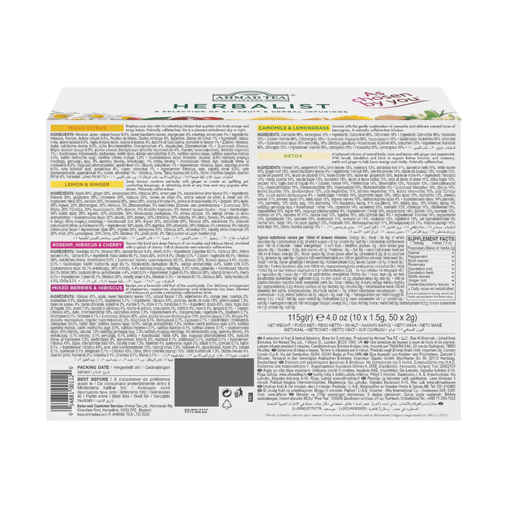 Herbalist Selection of 6 Fruit & Herb Infusions - 60 Teabags - Image 9