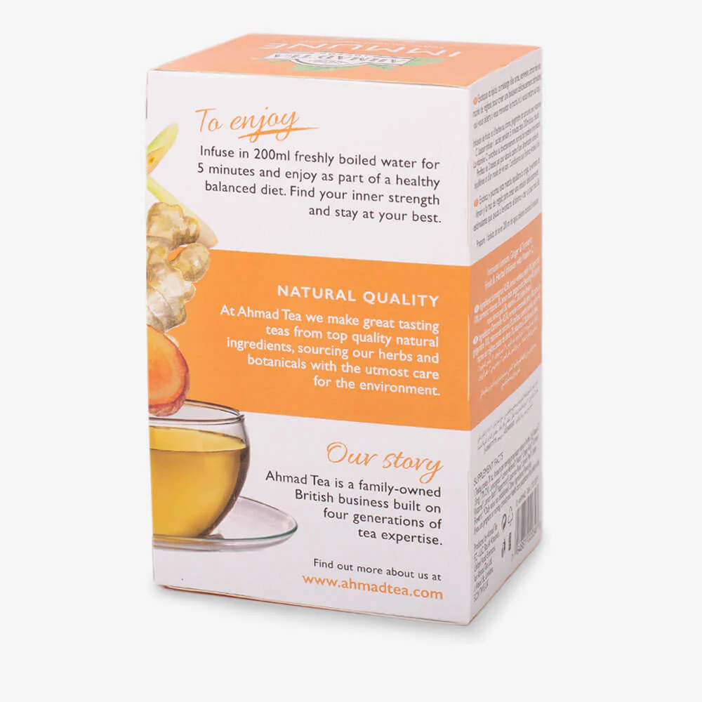 Lemon, Ginger & Turmeric "Immune" Infusion Tea - 6 x 20 Teabags Subscription - Image 7
