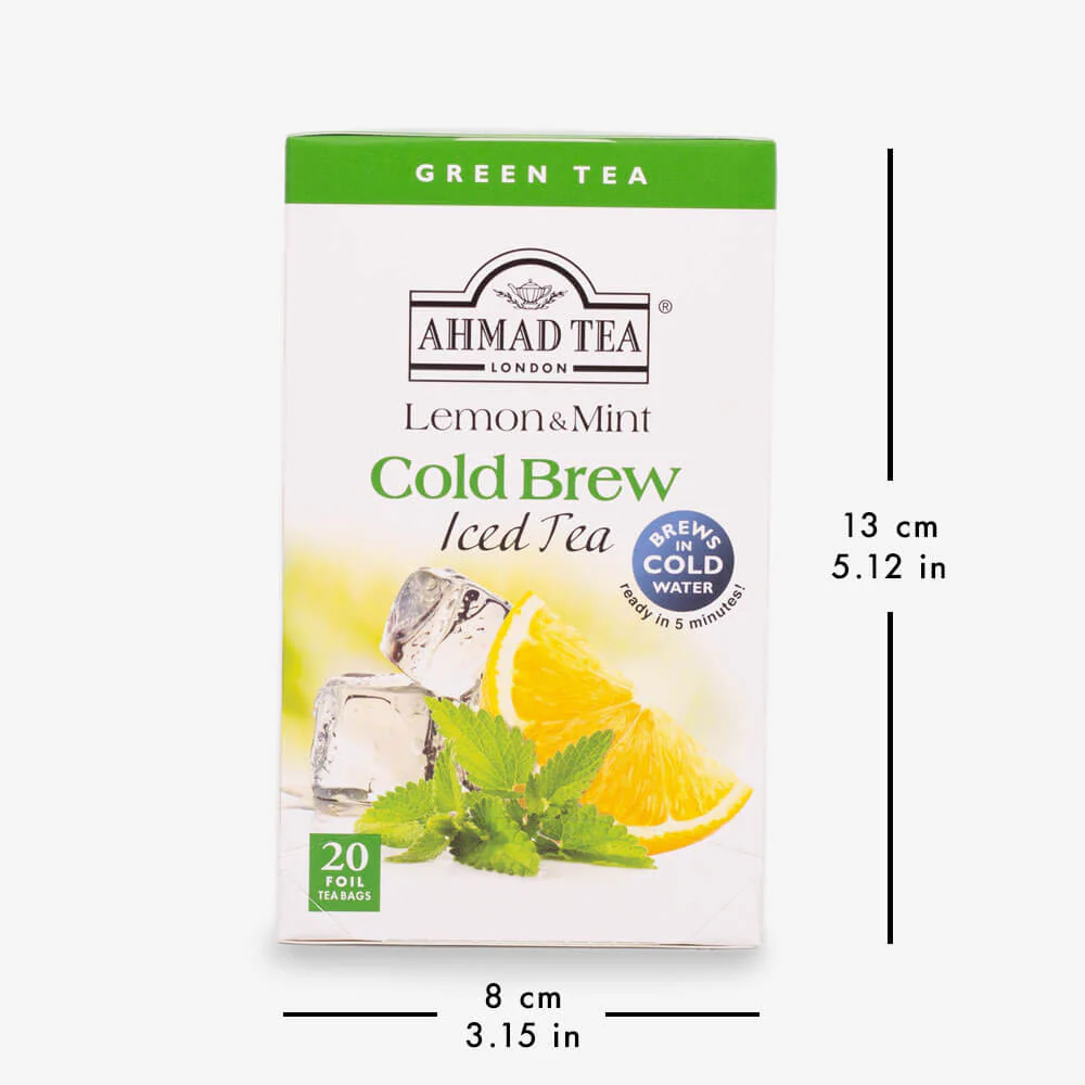Lemon & Mint Cold Brew Iced Green Tea - 6 x 20 Teabags Subscription - Image 10
