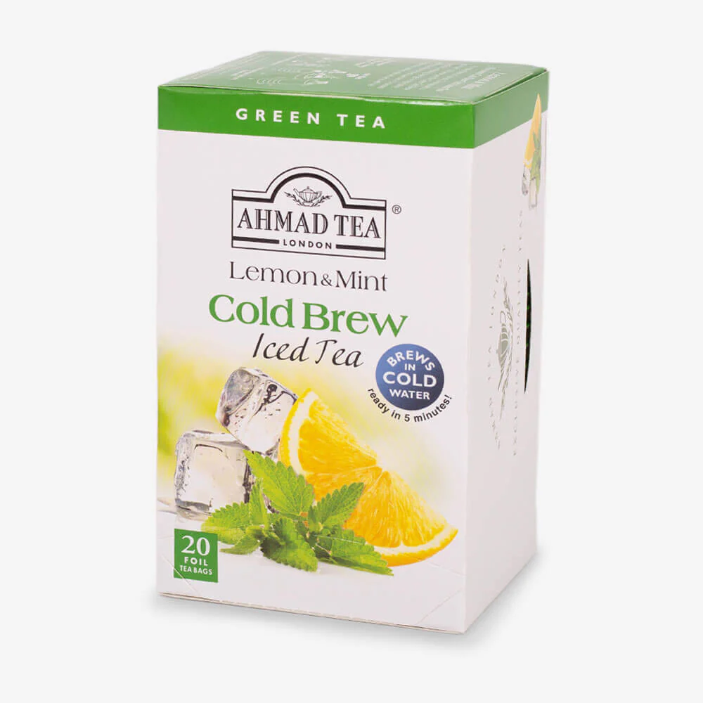 Lemon & Mint Cold Brew Iced Green Tea - 6 x 20 Teabags Subscription - Image 3