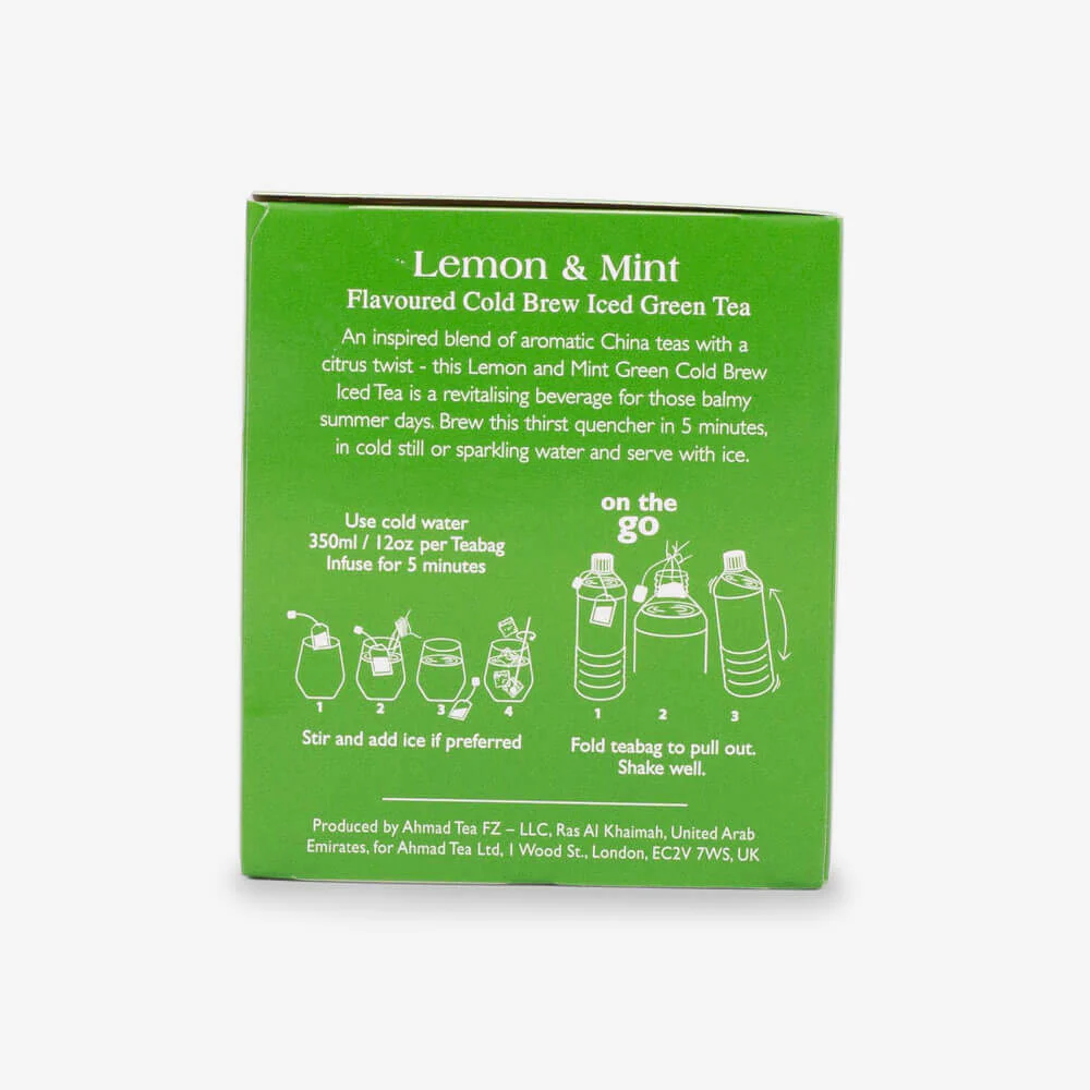 Lemon & Mint Cold Brew Iced Green Tea - 6 x 20 Teabags Subscription - Image 5