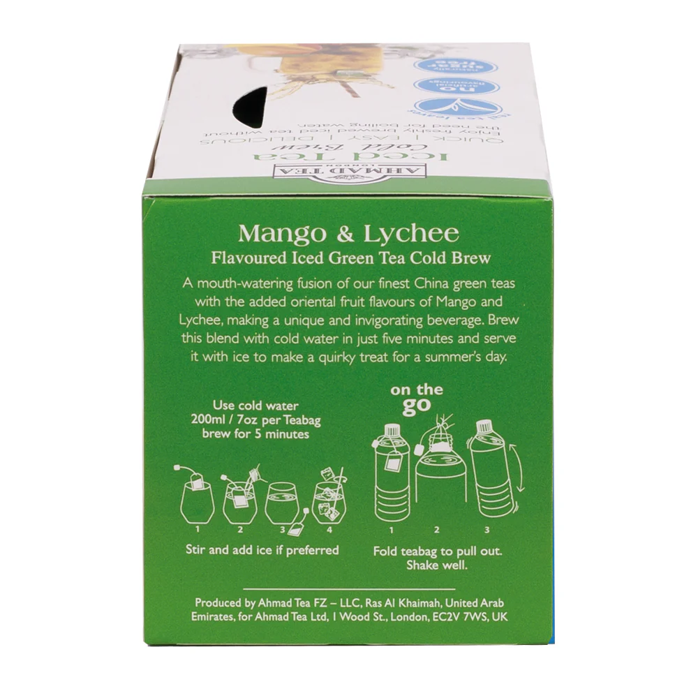 Mango & Lychee Cold Brew Iced Green Tea - Teabags - Image 5