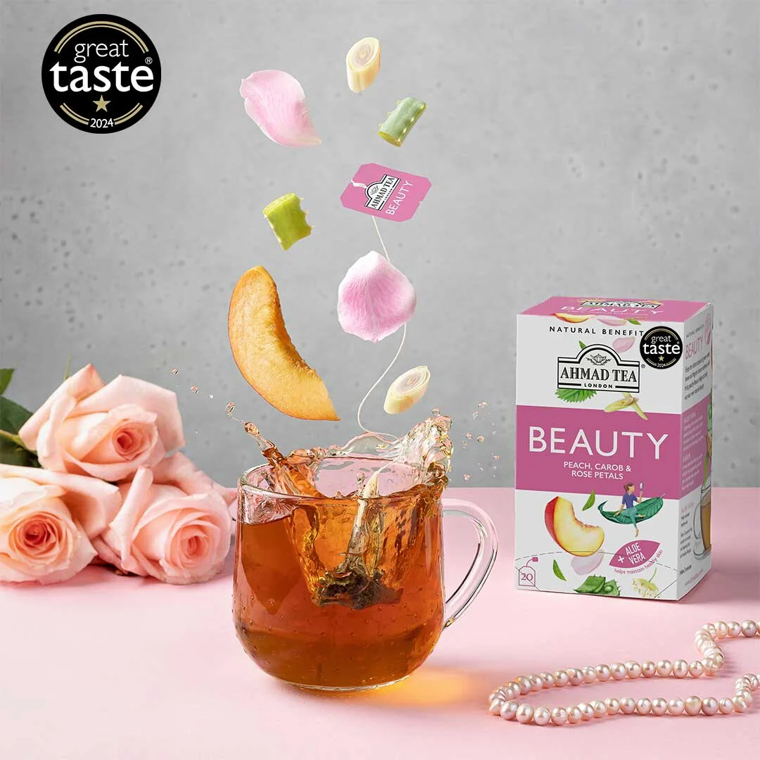 Peach, Carob & Rose Petals "Beauty" Infusion - Teabags - Image 6