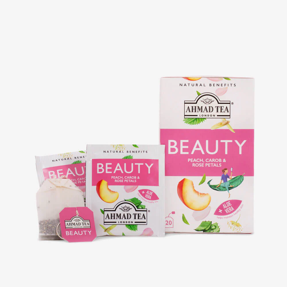 Peach, Carob & Rose Petals "Beauty" Infusion - Teabags - Image 4