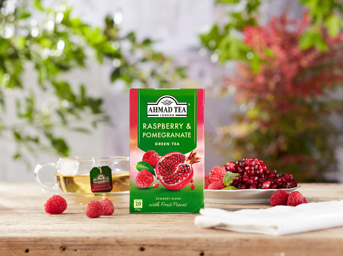 Raspberry & Pomegranate Green Tea - Teabags - Image 3