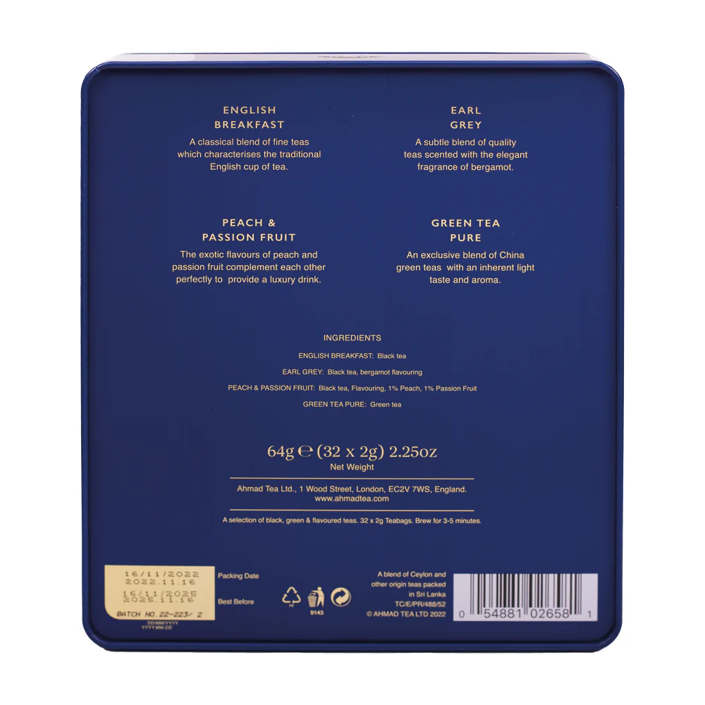 Royal Tea Selection Cameo Blue Caddy - 32 Teabags - Image 4