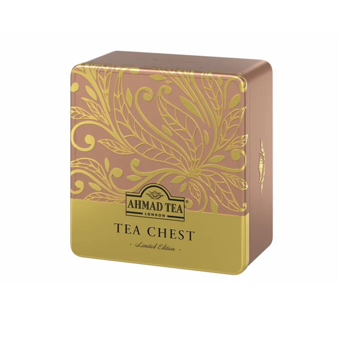 Tea Chest Four Caddy with 4 Black & Green Teas - 40 Teabags - Image 5